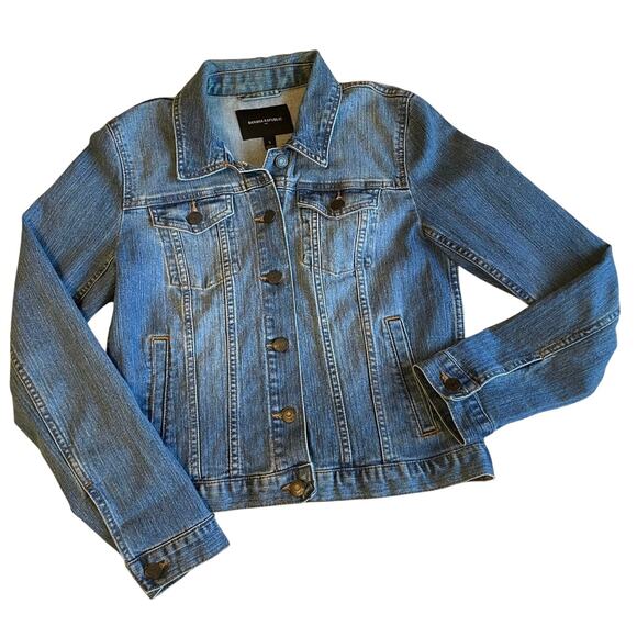 Banana Republic Jackets & Blazers - Banana Republic Medium Wash Y2K Boho Style Button Up Denim Jack Small